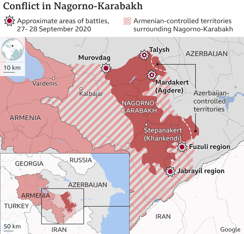 Nagorno Karabakh War Map
